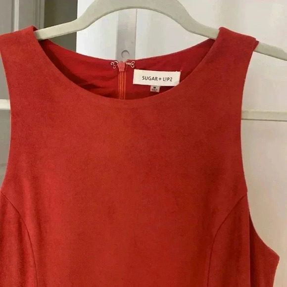 Dress in burnt orange suede - Picture 2 of 4